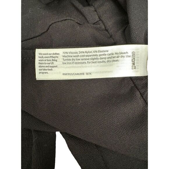 Eileen Fisher Women Pants Sz Small Black Pull on Stretch Viscose Nylon USA - Picture 8 of 10